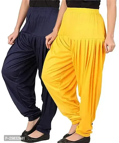 Fabulous Multicoloured Viscose Rayon Solid Salwars For Women Pack of 2-thumb0