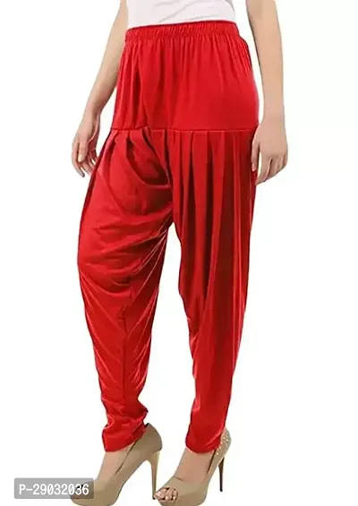 Fabulous Red Viscose Rayon Solid Salwars For Women-thumb0