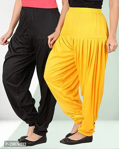 Fabulous Multicoloured Viscose Rayon Solid Salwars For Women Pack of 2-thumb0