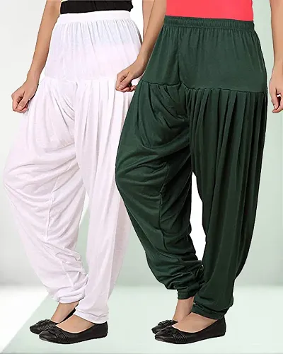 Fabulous Viscose Rayon Solid Salwars For Women Pack of 2