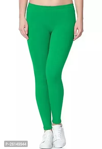 Fabulous Green Cotton Blund  Leggings For Women