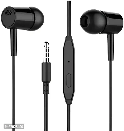 S K World Vnp Bass Heads Wired In Ear Earphone With Mic Black-thumb0