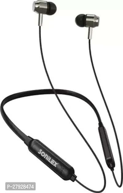 S K World Sonilex Sl-Bt-185 Swing-2 Wireless Neckband Bluetooth Headset  Black In The Ear-thumb0