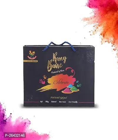 Rang Barse Gift Box Natural And Herbal Gulal,Holi Celebration ,Holi Gift-thumb0