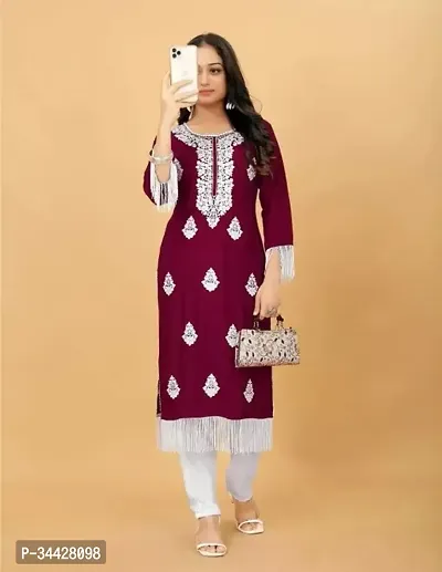 Trendy Rayon Kurta and Bottom Set-thumb0