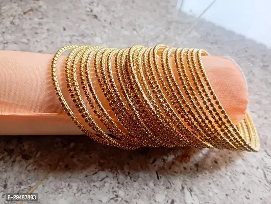 Gold stone  Bangles 24 pcs