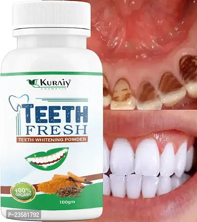 KURAIY Whitening Tooth Powder Remove Plaque Stains Oral Hygiene Deep Cleaning Dental Bleach Fresh Breath Beauty Care Tools 100g-thumb0