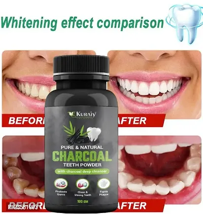 KURAIY Herbal Pearl Teeth Whitening Powder Teeth Brightening Oral Hygiene Essence Remove Plaque Stains Teeth Cleaning Care Products 100g