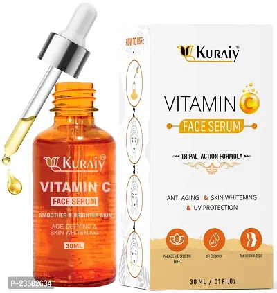 Kuraiy 15% Vitamin C Face Serum with Mandarin | For Glowing Skin | With Pure Ethyl Ascorbic Acid | For Hyperpigmentation  Dull Skin | Fragrance-Free  (30 ml)-thumb5