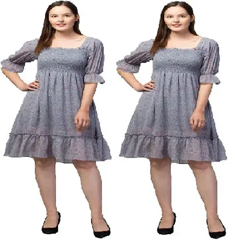 Stylish Georgette Dress For Women Pack Of 2