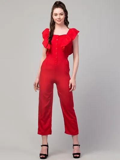 Stylish Crepe Basic Jumpsuit For Women