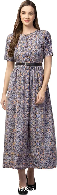 Classic Georgette Printed Western Dress For Women