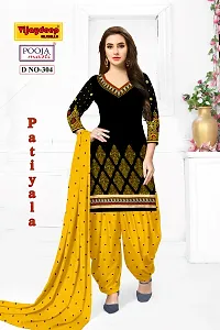 Classic Synthetic Printed Dress Material with Dupatta-thumb1