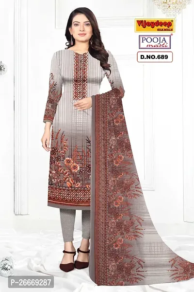 Fancy  Synthetic Unstitched Dress Material for Women