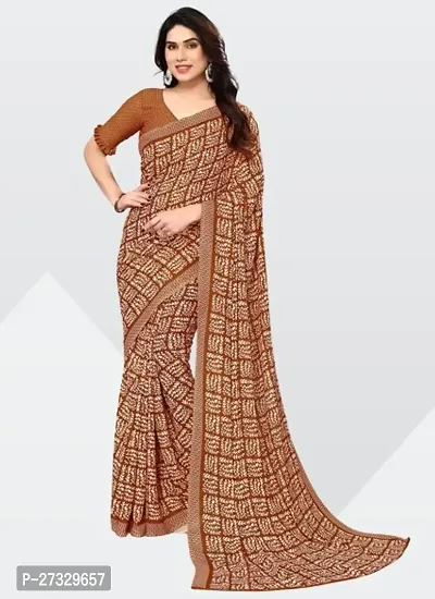 Trendy Georgette Saree with Blouse piece