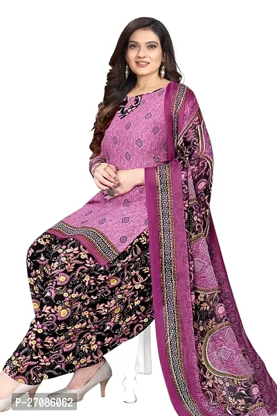 Classic Crepe Dress Material with Dupatta for Women