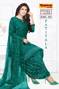 Classic Synthetic Printed Dress Material with Dupatta-thumb1