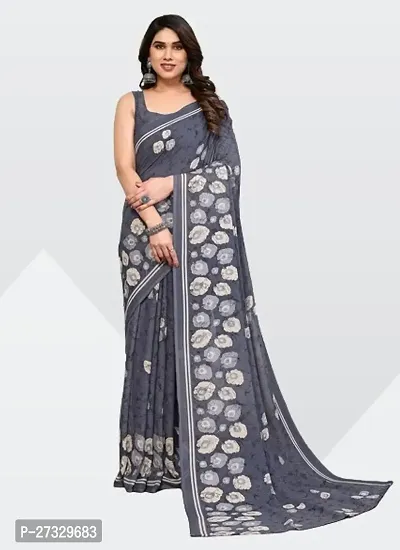 Trendy Georgette Saree with Blouse piece