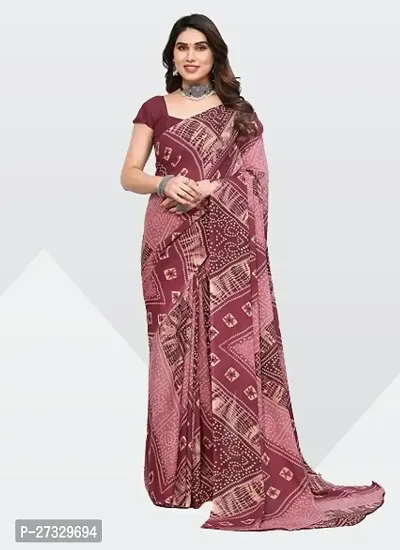 Trendy Georgette Saree with Blouse piece