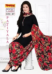 Classic Synthetic Printed Dress Material with Dupatta-thumb1