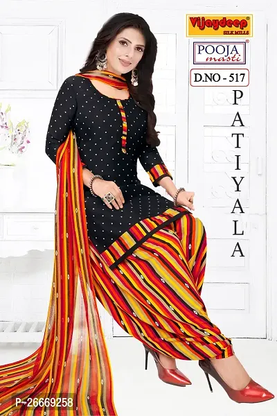 Fancy  Synthetic Unstitched Dress Material for Women