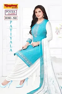 Classic Synthetic Printed Dress Material with Dupatta-thumb1