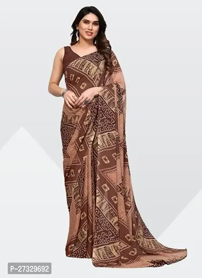 Trendy Georgette Saree with Blouse piece