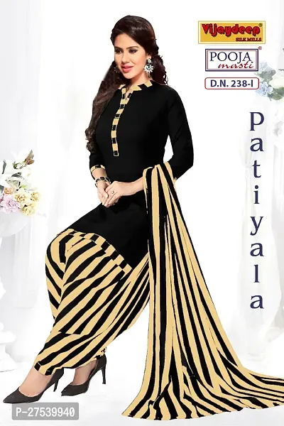 Classic Synthetic Printed Dress Material with Dupatta-thumb0