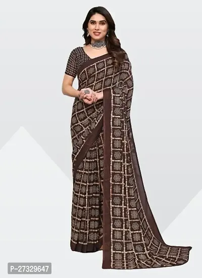 Trendy Georgette Saree with Blouse piece-thumb0