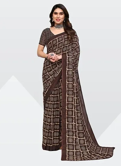 Trending Georgette Saree with Blouse piece 