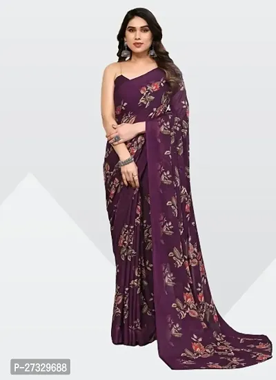 Trendy Georgette Saree with Blouse piece