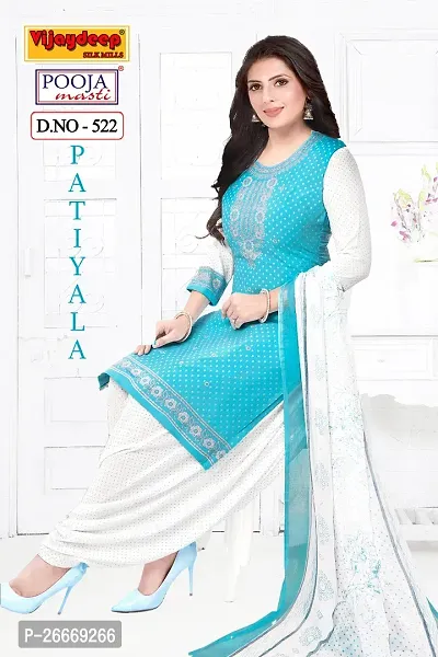 Fancy  Synthetic Unstitched Dress Material for Women