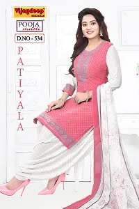 Classic Synthetic Printed Dress Material with Dupatta-thumb1