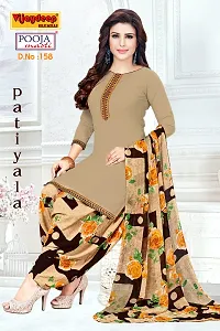 Classic Synthetic Printed Dress Material with Dupatta-thumb1