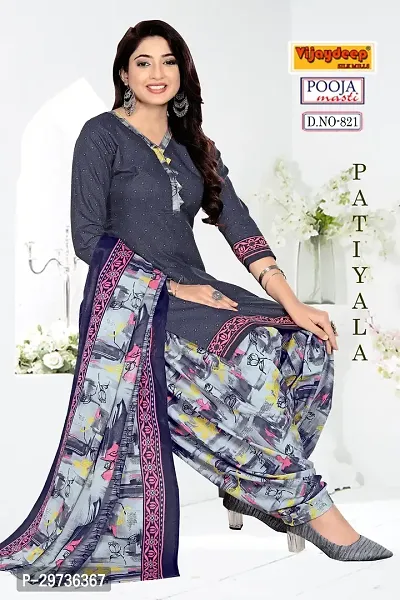 Elegant Crepe Digital Printed Dress Material with Dupatta For Women-thumb0