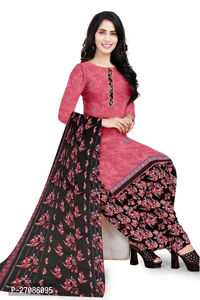 Classic Crepe Dress Material with Dupatta for Women-thumb0