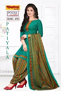 Classic Synthetic Printed Dress Material with Dupatta-thumb1