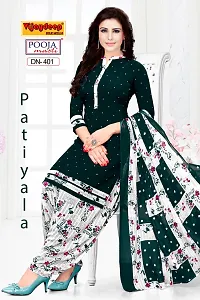 Classic Synthetic Printed Dress Material with Dupatta-thumb1