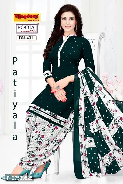 Classic Synthetic Printed Dress Material with Dupatta-thumb2