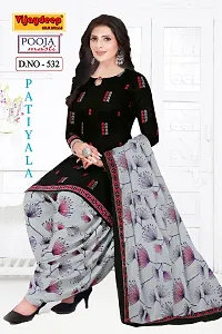 Classic Synthetic Printed Dress Material with Dupatta-thumb1