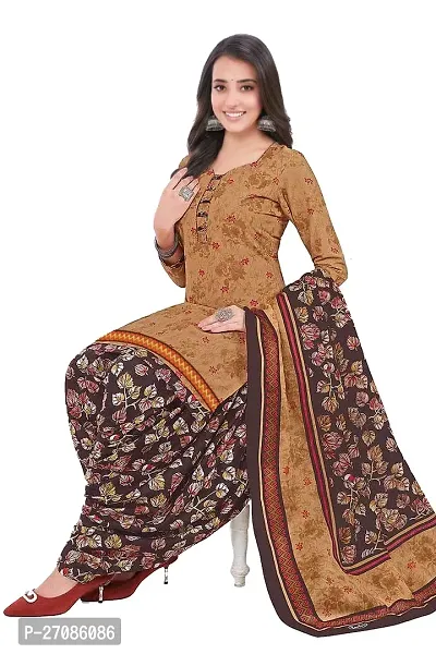 Classic Crepe Dress Material with Dupatta for Women-thumb0