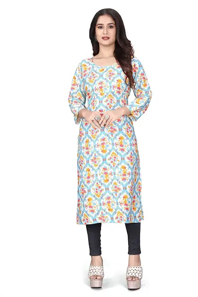 Elegant Crepe Printed Kurtas For Women