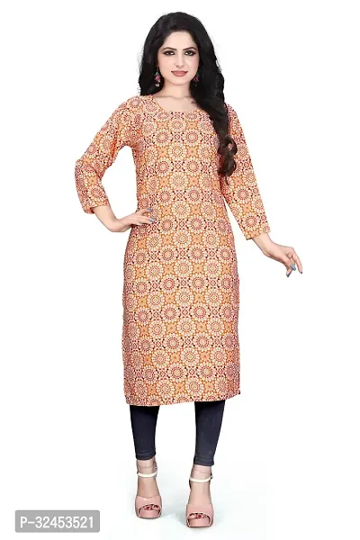 Fancy Crepe Printed Kurtas For Women-thumb0