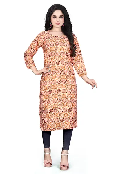 Vibrant Crepe Printed Kurtas For Women