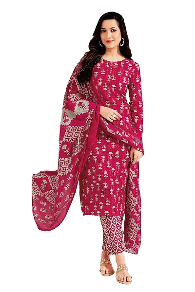 Stylish Crepe Printed Unstitched Suit