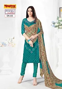 Classic Synthetic Printed Dress Material with Dupatta-thumb1