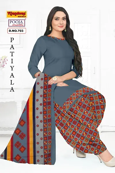 Fancy Synthetic Printed Unstitched Suit