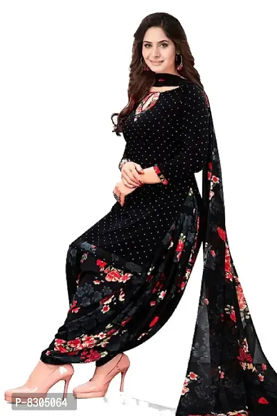 Classic Synthetic Printed Dress Material with Dupatta-thumb0