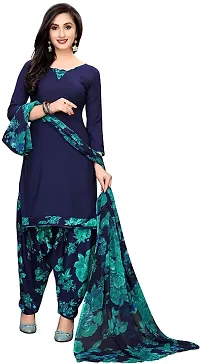 Classic Synthetic Printed Dress Material with Dupatta-thumb1