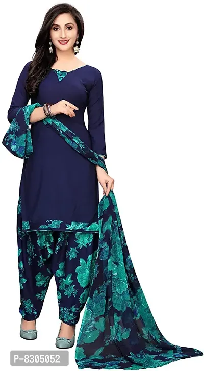 Classic Synthetic Printed Dress Material with Dupatta-thumb2